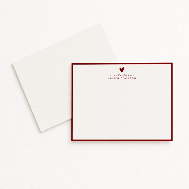 Red Heart Valentine’s Day Note Card Einladung (Von Creator hochgeladen)