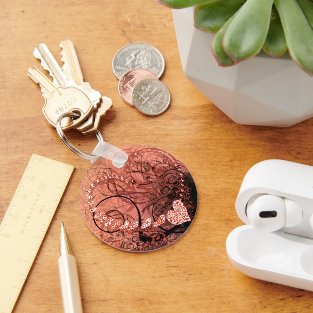 Red Heart Wirbel Schlüsselanhänger (Schreibtisch)