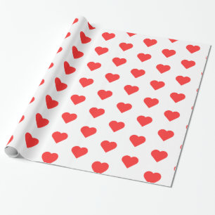 Red Heart Wrapping Paper - Romantic Gift Wrap Geschenkpapier