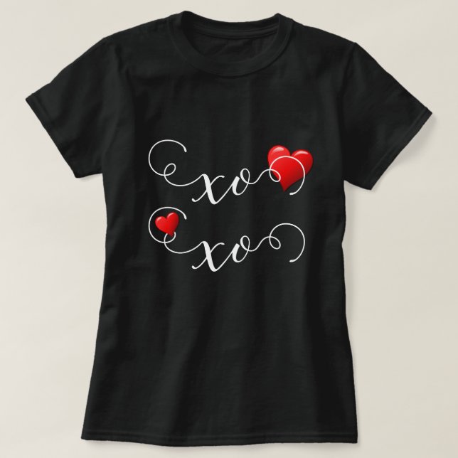 Red Heart XOXO T-Shirt (Design vorne)