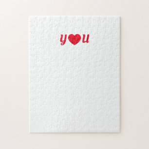 Red Heart You Liebe Letter Frustration Puzzle