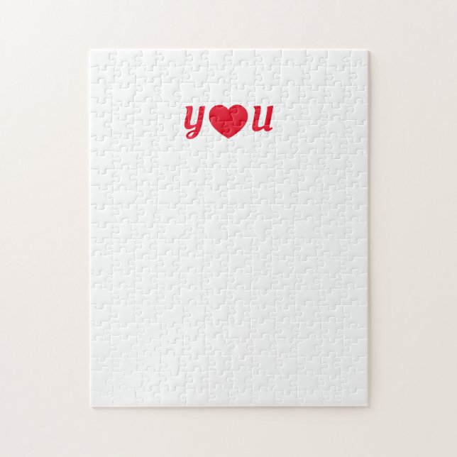 Red Heart You Liebe Letter Frustration Puzzle (Vertikal)