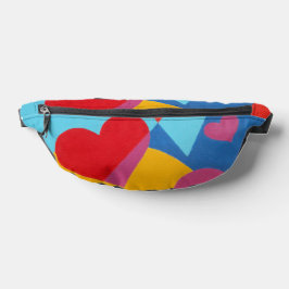 Red Hearts Abstract Fanny Pack Bauchtasche