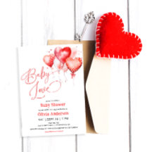 Red Hearts Baby Liebe Valentine's Baby Shower