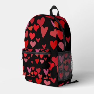 Red Hearts Bedruckter Rucksack