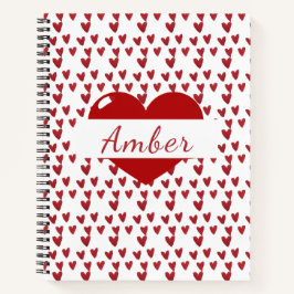 Red Hearts Bullet Journal Notizbuch