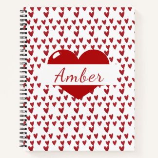 Red Hearts Bullet Journal Notizbuch