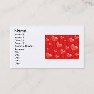 Red Hearts Business Card Visitenkarte