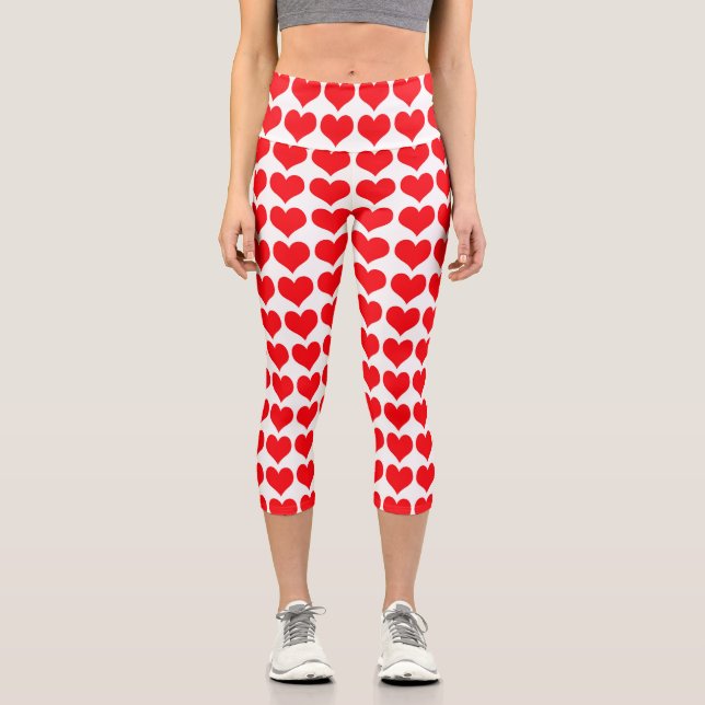 Red Hearts Capri Leggings (Vorderseite)