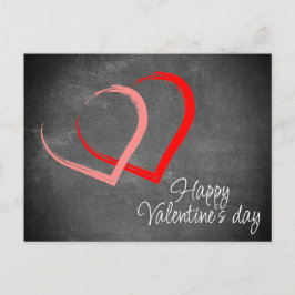 Red Hearts Chalkboard Happy Valentine Day Feiertagspostkarte