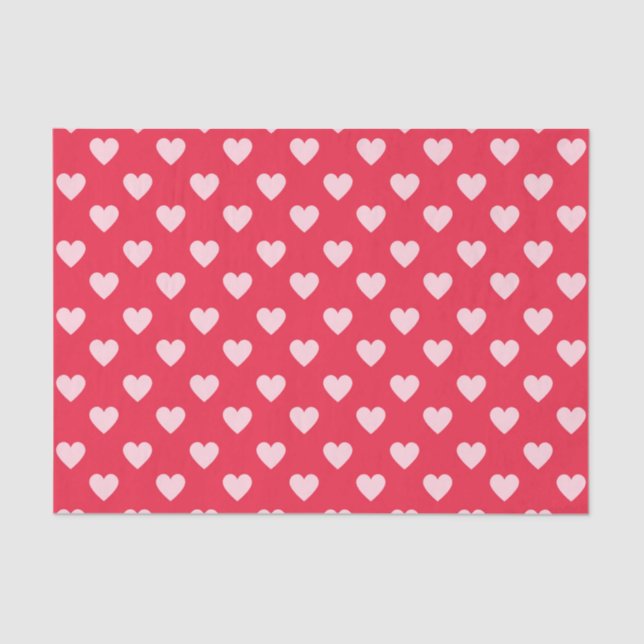 Red Hearts (Design 44 Red Series) Seidenpapier (Vorderseite)