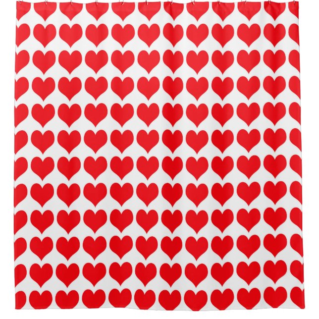 Red Hearts Duschvorhang (Vorderseite)