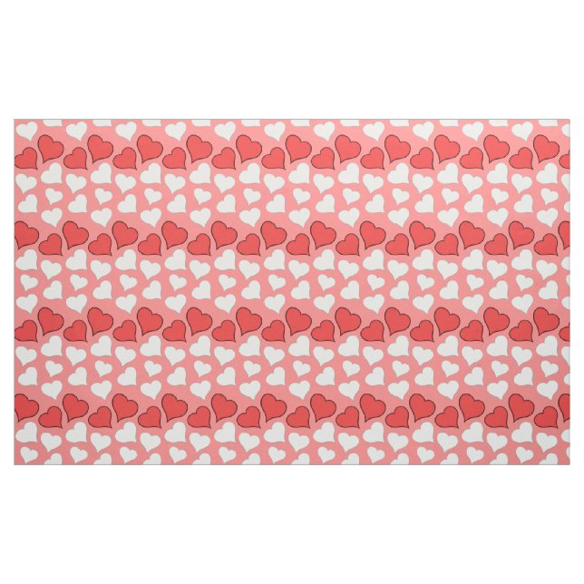 Red Hearts Fabric Red Liebe Valentine's Stoffe (Yard (91,4 cm))