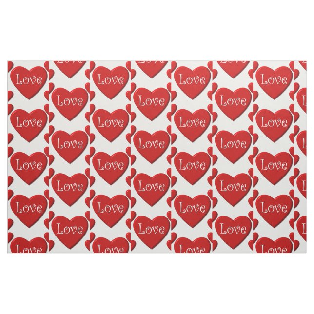 Red Hearts Fabric Stoff (Fat Quarter (45,7 x 55,9 cm))