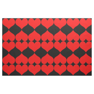 Red Hearts Fabric Stoff