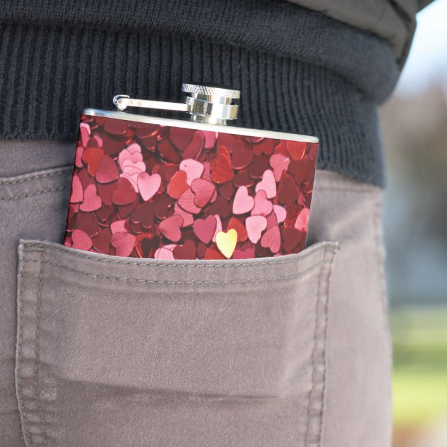 Red Hearts Flachmann (Beispiel)