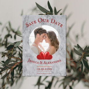 Red Hearts Foto Save the Date