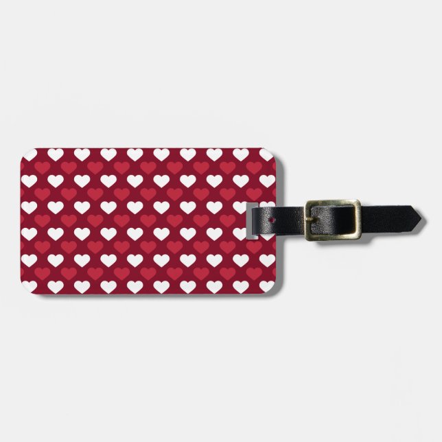 Red Hearts Gepäckanhänger (Vorderseite horizontal)