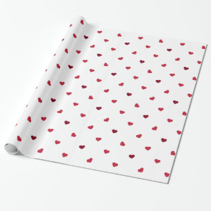 Red Hearts Geschenkpapier