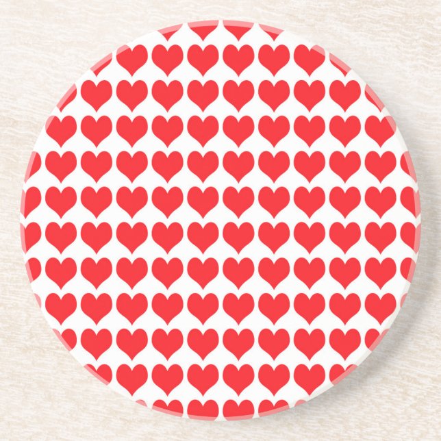 Red Hearts Getränkeuntersetzer (Vorne)