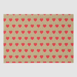 Red Hearts, Gold Glitzer Glitzern Seidenpapier