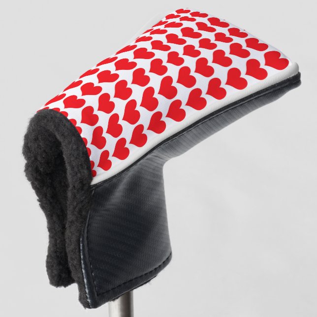 Red Hearts Golf Headcover (3/4 Vorderseite)