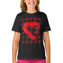 Red Hearts Kids T - Shirt