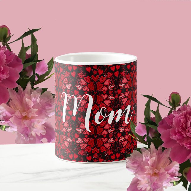 Red Hearts Liebe Personalisiert Kaffeetasse (Von Creator hochgeladen)