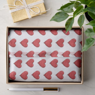 Red Hearts Liebe Seidenpapier