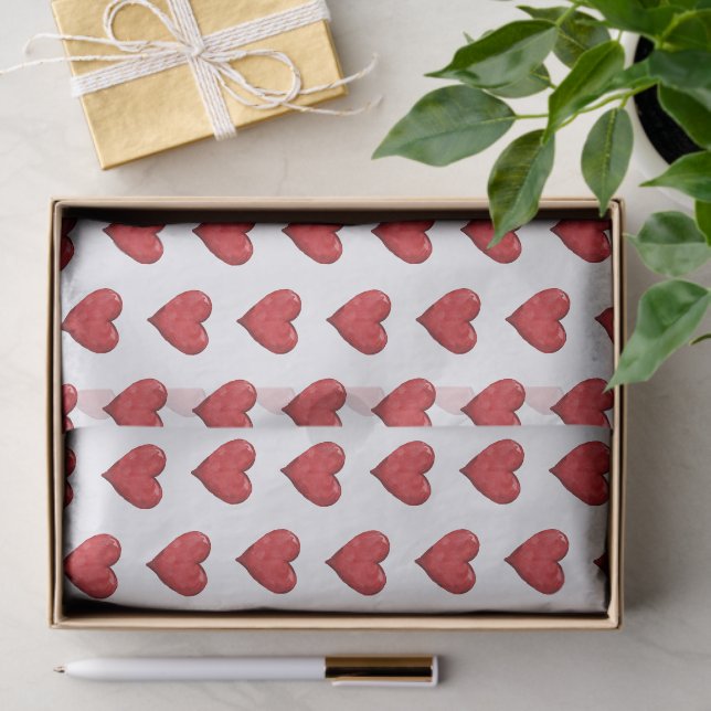 Red Hearts Liebe Seidenpapier (Geschenk)