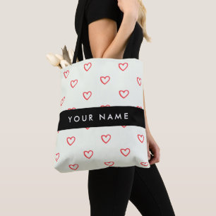 Red Hearts Muster, Liebe, Ihr Name, Personalisiere