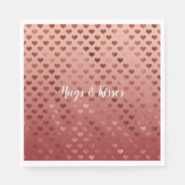 Red Hearts Ombre Serviette