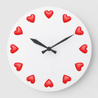 Red Hearts on White