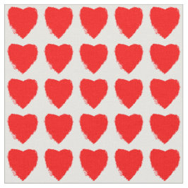 Red Hearts Pattern Stoff