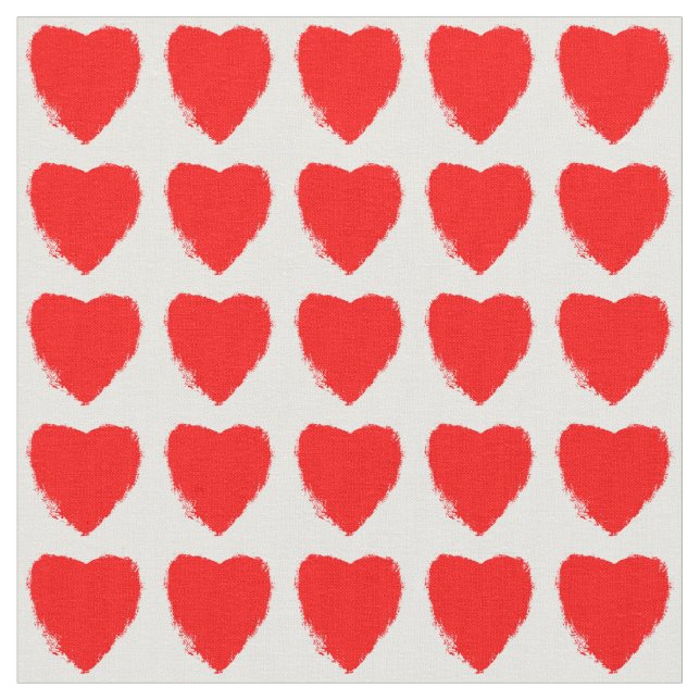 Red Hearts Pattern Stoff (Nahaufnahme)