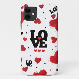 Red Hearts Pattern Valentine's Day Case-Mate iPhone Hülle