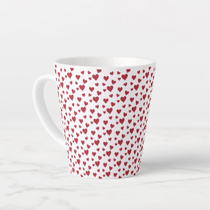 Red Hearts Pattern Valentine's Day Milchtasse