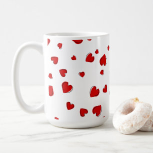 Red Hearts Personalisiert Kaffeetasse