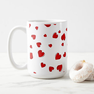 Red Hearts Personalisiert Kaffeetasse