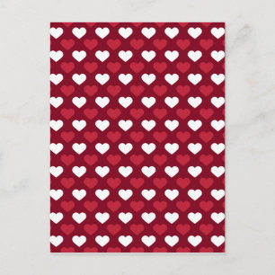 Red Hearts Postkarte