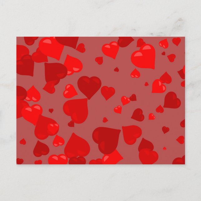 Red Hearts Postkarte (Vorderseite)