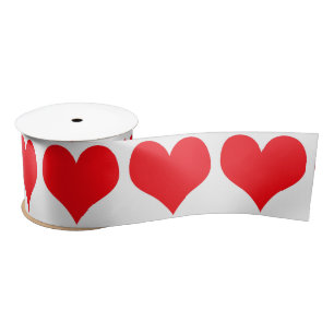 Red Hearts Satinband