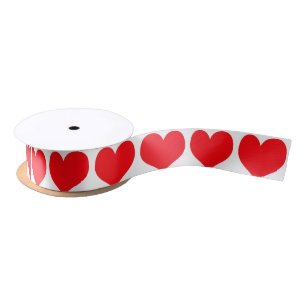Red Hearts Satinband