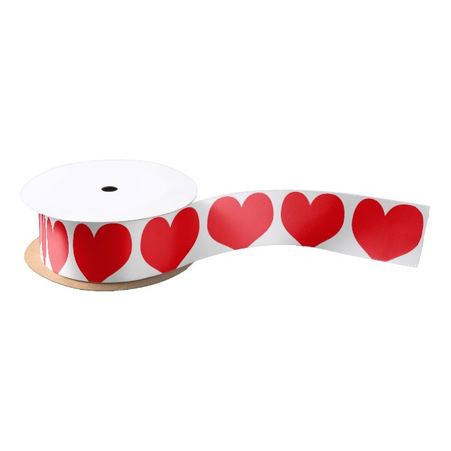 Red Hearts Satinband (Spule)
