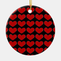 Red Hearts Schwarz-weiße Liebe Hochzeitspass