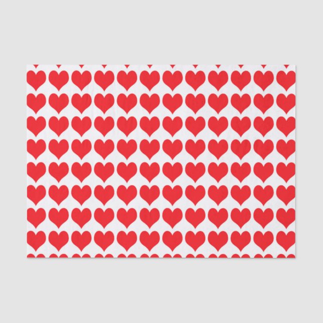Red Hearts Seidenpapier (Vorderseite)