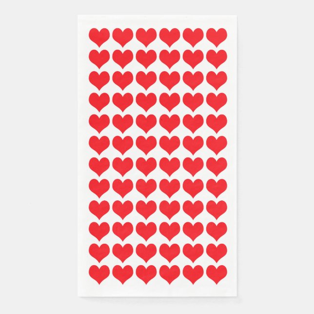 Red Hearts Serviette (Vorderseite)