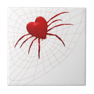 Red Hearts Spider Fliese