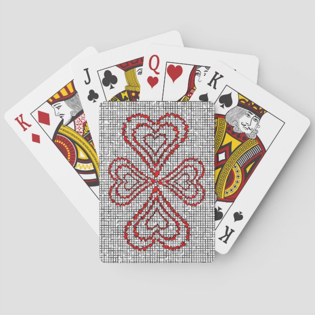 Red Hearts Spielkarten (Rückseite)
