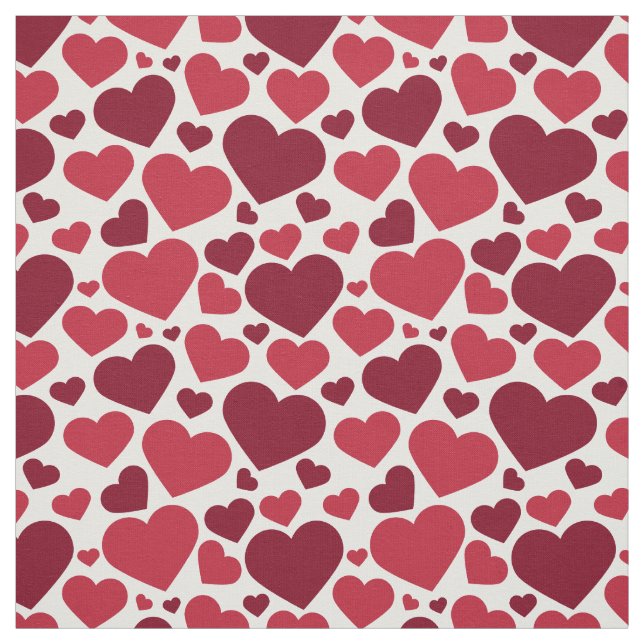 Red Hearts Stoff (Muster)